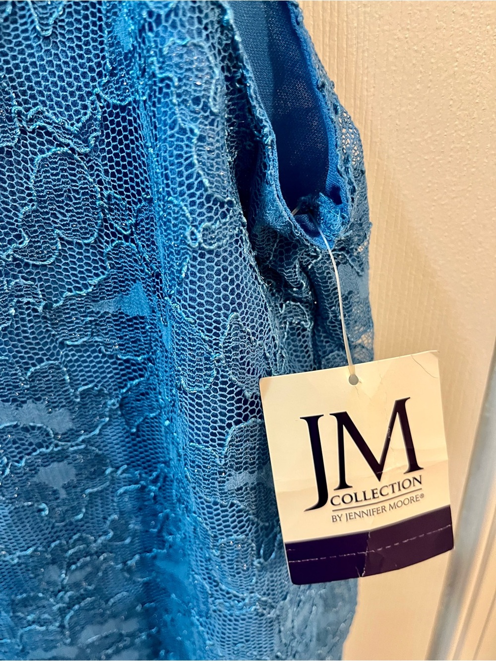 JM Collection New Chic Teal Lace Lined Sleeveless Shell Top Size XL - Picture 3 of 7